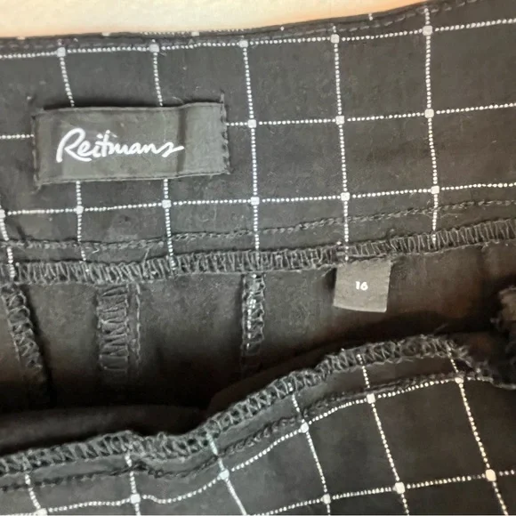Reitmans Black and White Checkered Pants - Picture 7 of 10
